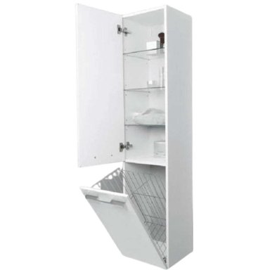 MUEBLE DE BAÑO ALTO MULTIFUNCIONAL GRACE CON CANASTILLA INTERNA COLOR BLANCO TU MESITA - 2