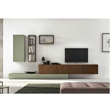 CENTRO DE ENTRETENIMIENTO COMPLETO FLORIDA CON MÓDULO FLOTANTE Y REPISAS TU MESITA