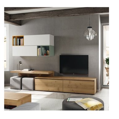 MESA DE TV MINIMALISTA EGUREN MULTICOLOR 4 PUERTAS TU MESITA