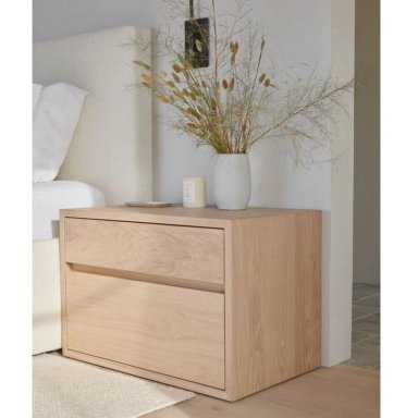 VELADOR MODERNO VALERIA 2 CAJONES PANELA TU MESITA