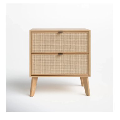 VELADOR MESA DE NOCHE TIMBER 2 CAJONES COLOR HAYA TU MESITA