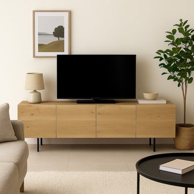 MESA DE TV FRIEND CON CANTO GRUESO COLOR DUNA TU MESITA