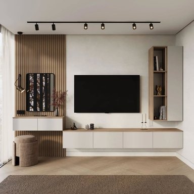 CENTRO DE ENTRETENIMIENTO COLOR GARDEN OAK\BLANCO TU MESITA