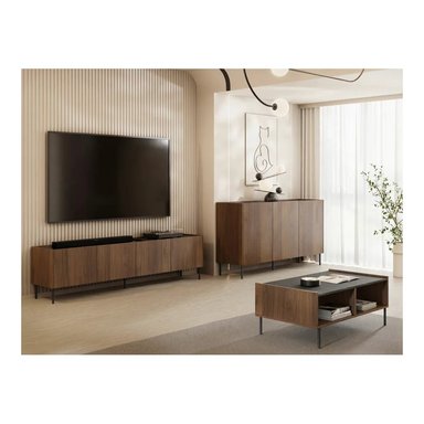 MESA DE CENTRO MIXER CON CANTO GRUESO COLOR CHIAVENNA\ONIX TU MESITA