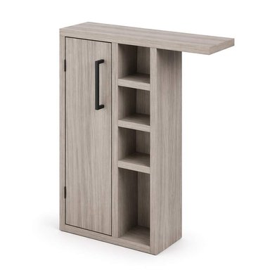 MUEBLE ORGANIZADOR DE BAÑO CELINE TU MESITA EN CENIZA CON PORTA PAPEL Y ALMACENAMIENTO VERTICAL - 3