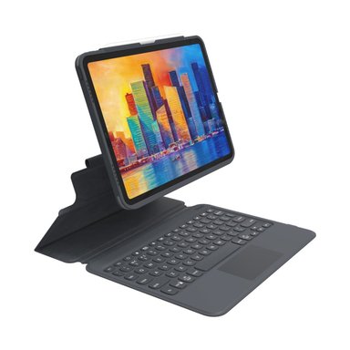 TECLADO BLUETOOTH ZAGG Y CASE PRO KEYS CON TRACKPAD IPAD PRO 12.9'' 3A, 4A Y 5A GEN NEGRO/GRIS - 1