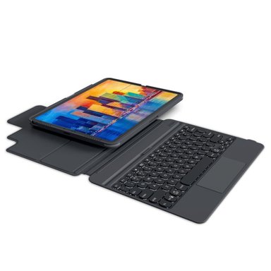 TECLADO BLUETOOTH ZAGG Y CASE PRO KEYS CON TRACKPAD IPAD PRO 12.9'' 3A, 4A Y 5A GEN NEGRO/GRIS - 3