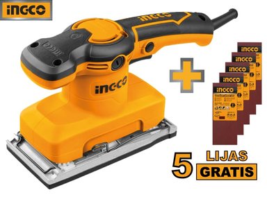 LIJADORA ORBITAL INGCO 320W + 5 LIJAS FS3208