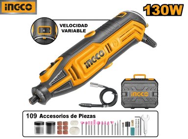 MINI RECTIFICADORA INGCO MG13328 220-240 V 130W + KIT 109 PIEZAS