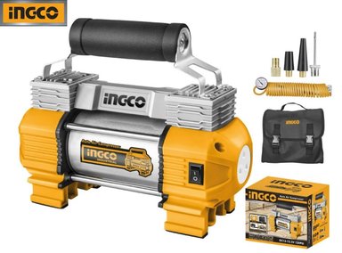 COMPRESOR DE AIRE AUTOMÁTICO INGCO 12V 18AMP 120PSI AAC2508