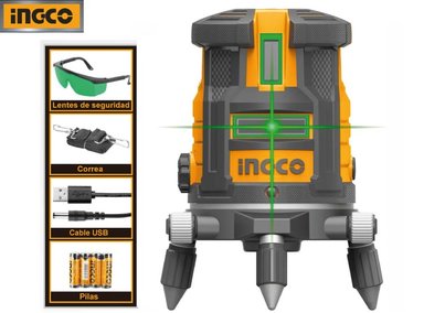 NIVEL LÁSER AUTONIVELANTE INGCO HLL305205 LÍNEA VERDE