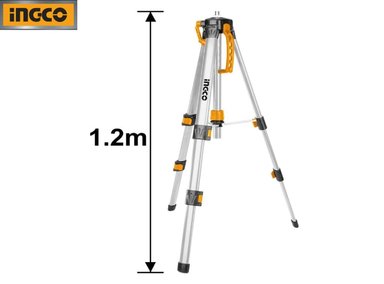 TRÍPODE INGCO HLLT01152 DE ALUMINIO PARA NIVEL LÁSER 1200MM