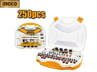 SET ACCESORIOS INGCO AKMG2501 250 PIEZAS PARA MINI RECTIFICADORA