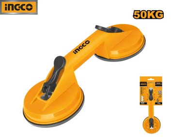 VENTOSA DOBLE INGCO PARA VIDRIO Y CERÁMICOS 50KG 11.5CM HSU025001