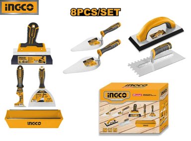 SET HERRAMIENTAS INGCO ING-10150 8 PROFESIONALES PARA ALBAÑIL COS23076