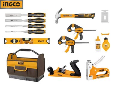 SET HERRAMIENTAS INGCO COS23046 13 PIEZAS PROFESIONALES PARA CARPINTERÍA