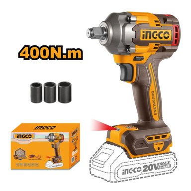LLAVE IMPACTO INGCO CIWLI20401 20V BRUSHLESS 400NM