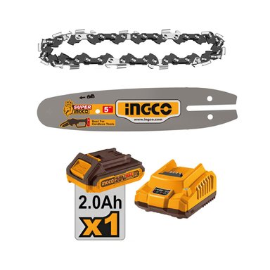 MINI MOTOSIERRA INGCO 20V 5' 13CM 5M/S + 1 BATERÍA 2.0AH + CARGADOR CGSLI20581 - 3