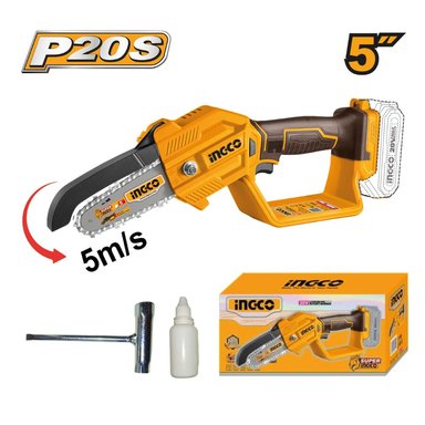 MINI MOTOSIERRA INGCO 20V 5' 13CM 5M/S CGSLI2058