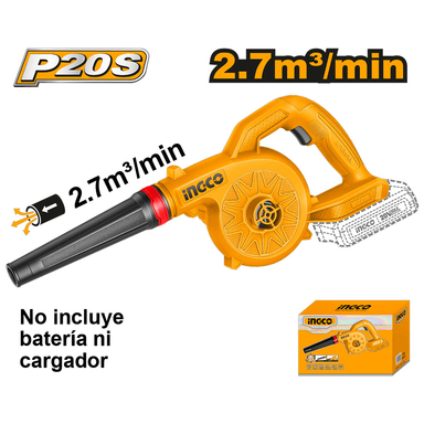 SOPLADORA INALÁMBRICA INGCO 20V 2.7 M³/MIN CABLI2078