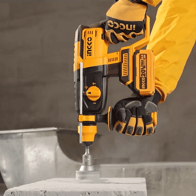 ROTOMARTILLO BRUSHLESS INGCO 20V 26MM 2.5J SDS PLUS + 2 BATERÍAS 4.0AH CRHLI202289 - 7