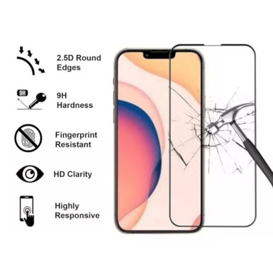 PROTECTOR DE PANTALLA APPLE IPHONE 13 PRO MAX TRANSPARENTE DE VIDRIO 10D - 2