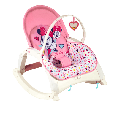 SILLA MECEDORA DISNEY BABY BOUNCER MINNIE MOUSE 2 EN 1 CON BANDEJA BMNP-22 - 1