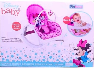 SILLA MECEDORA DISNEY BABY BOUNCER MINNIE MOUSE 2 EN 1 CON BANDEJA BMNP-22 - 2