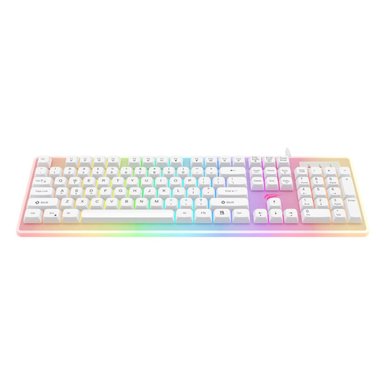 TECLADO WIN/MAC/LINUX HALION KB876L-SP GAMER GAMENOTE BLANCO - 2