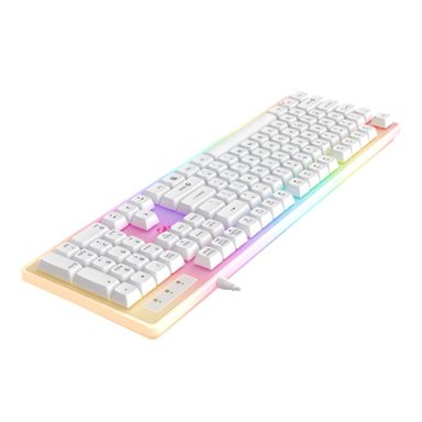 TECLADO WIN/MAC/LINUX HALION KB876L-SP GAMER GAMENOTE BLANCO - 4