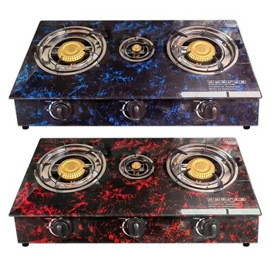 COCINA A GAS GK1002G 3 HORNILLAS VIDRIO TEMPLADO