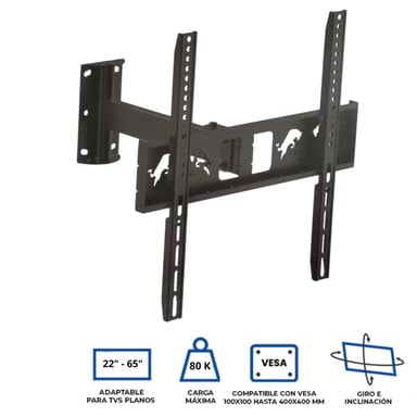 SOPORTE MD3132 22” - 65” MONTAJE TV 22” A 65” CON MOVIMIENTO COMPLETO - 1