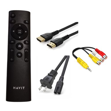PROYECTOR HAVIT PJ215_PRO PJ215 PRO 250 ANSI LUMENS 4K 150' WIFI NEGRO - 6