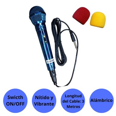 MICRÓFONO ALÁMBRICO TRXM136_AZUL PARTY TRX M136 AZUL