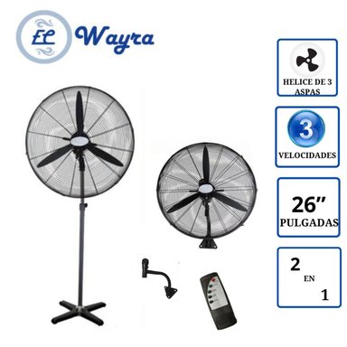 VENTILADOR WI2602_WAYRA INDUSTRIAL WAYRA WI2602 PEDESTAL Y PARED 26' CON CONTROL