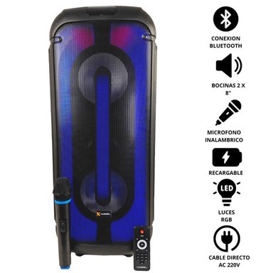 TORRE DE SONIDO PORTÁTIL KASSEL K2816 USB BT TWS FM + MICROFONO - 1
