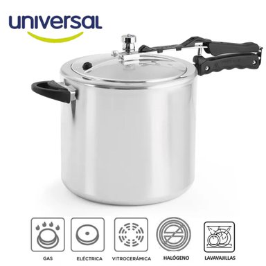 OLLA A PRESIÓN UNIVERSAL 13 LITROS CIERRE INTERNO DOBLE VÁLVULA DE SEGURIDAD