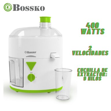 EXTRACTOR DE JUGOS BOSSKO BK 192EJ 400 WATTS