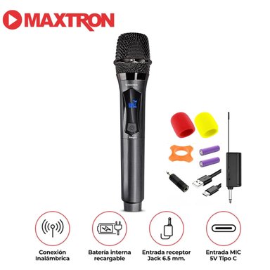 MICRÓFONO INALÁMBRICO RECARGABLE MAXTRON MX 708WL SINGER