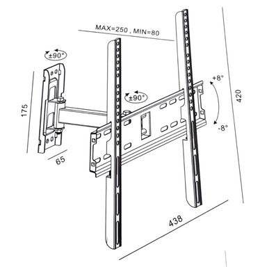 SOPORTE MONTAJE DE TV MD3123 LCD/LED DE 26 A 65 PULGADAS - 4