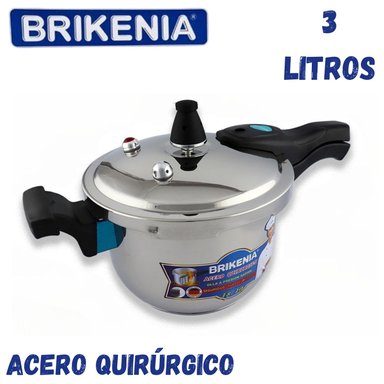 OLLA A PRESIÓN BRIKENIA BK - P35L- 1A  ACERO INOXIDABLE 3 LITROS