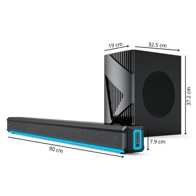 BARRA DE SONIDO HALION HA-S45C 150W BLUETOOTH CON LUZ LED - 4