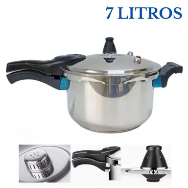 OLLA A PRESIÓN CUK 07 LITROS ACERO INOXIDABLE