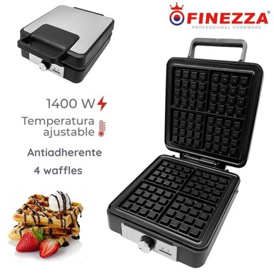 WAFLERA PARA 4 FINEZZA FZ-812WF REGULADOR DE TEMPERATURA ANTIADHERENTE