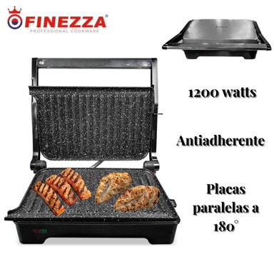 MINI PARRILLA FINEZZA FZ-124EG 1200 WATTS ANTIADHERENTE