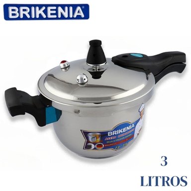 OLLA A PRESIÓN BRIKENIA PA-023AR ACERO INOXIDABLE 3 LITROS