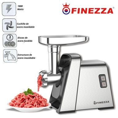 MOLEDOR DE CARNE FINEZZA ELÉCTRICA FZ-102MC POTENCIA 1800 WATTS GRIS
