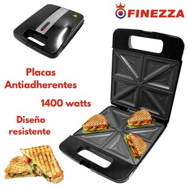 SANDWICHERA ELÉCTRICA FINEZZA FZ-825WS4 4 PIEZAS PLACAS ANTIADHERENTES