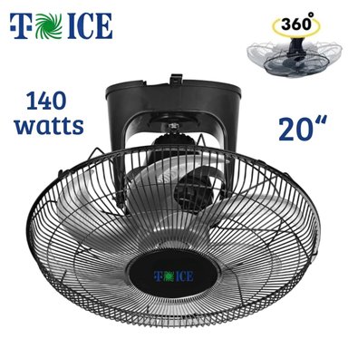 VENTILADOR DE TECHO ORBITAL T-ICE 20 PULGADAS POTENTE MOTOR 03 VEL