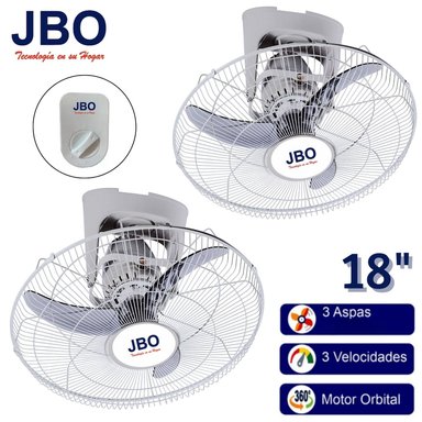 PACK VENTILADORES DE TECHO INDUSTRIAL JBO 185T ORBITAL 18' 03 VELOCIDADES
